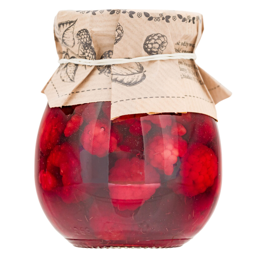 raspberries in syrup